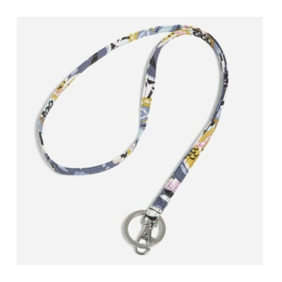 Vera Bradley Lanyard Key Ring ID Holder Charmont Meadow Clip Multi Purpose NEW - Picture 2 of 5